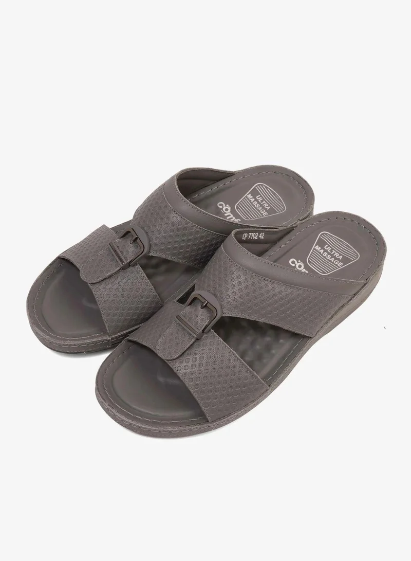 كومفورت بلس صنادل رجالية مريحة للغاية بلون رمادي